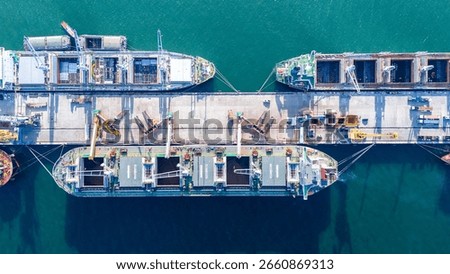 crane loading cargo container import container ship in the international terminal logistic sea port concept freight shipping by ship, Truck running in port under the Big Crane transport trade	