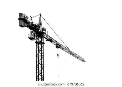 Crane On White Background