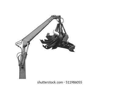 crane with rubbish car scrapyard - Powered by Shutterstock