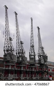 Cranes In Bristol Docks UK