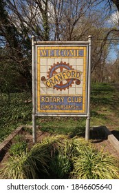 CRANFORD NJ/USA  - April 11, 2020: Entrance To Sperry Park Near 2 Springfield Ave. Editorial Use Only. 