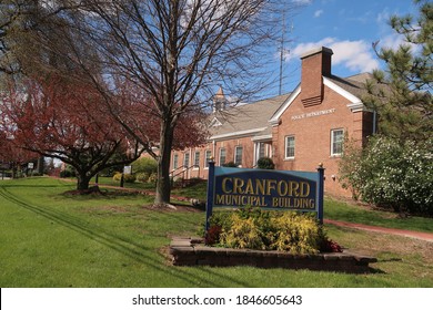 CRANFORD NJ/USA  - April 11, 2020: Cranford Police Station At 8 Springfield Ave. Editorial Use Only. 