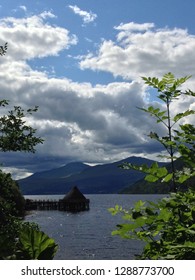 Crannog On Shores Of Lock Tay Scotland