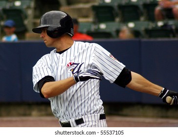 CRANTON - JUNE 26: Scranton Wilkes Barre Yankees Batter Comes Up To The Plate Against The Columbus Clippers In A Game At PNC Field June 26, 2008 In Scranton, PA