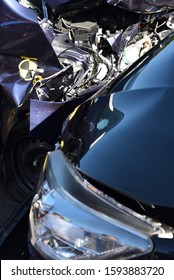 A crash test of vehicles - Shutterstock ID 1593883720