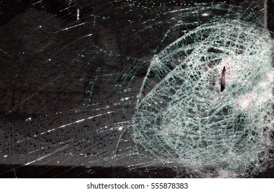 Crash Windshield Glass Of Car 