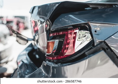 Crashed car in dismantling yard. - Shutterstock ID 286587746
