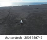 Crashed DC4 plane on beach 