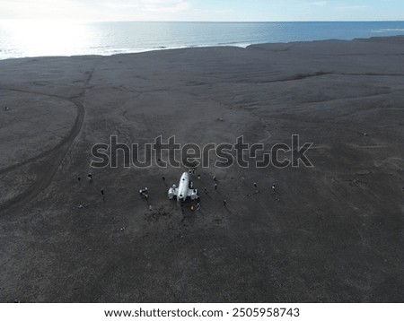 Crashed DC4 plane on beach 