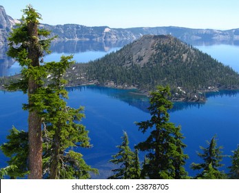 Crater Lake Cinder Cone Within The Lake