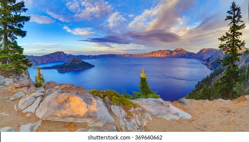 Crater Lake National Park In Autumn, Oregon, USA