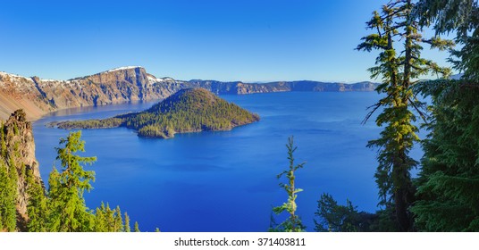 Crater Lake National Park In Autumn, Oregon, USA