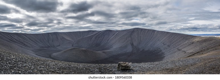 The Craters Of Volcano Krafla In Mývatn Area, Iceland.