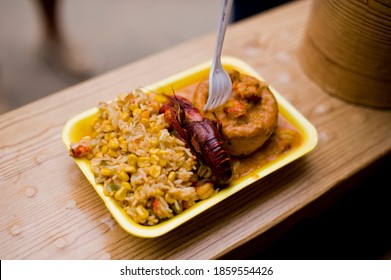 Crawfish Boils. Louisiana Crawfish Boil. Crawfish, Shrimp, Lobster, Seafood, Corn On The Cob, Sausage And Potatoes Boiled In Spicy Cajun Seasonings And Herbs. Classic Cajun Or Creole Cuisine.