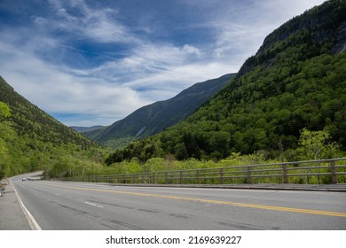 Crawford Notch Road  route 302 as it enters Crawford Notch State Park in New Hampshire, United States