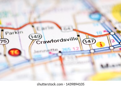 Crawfordsville Arkansas Usa On Geography Map Stock Photo 1439894105 ...