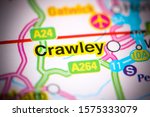 Crawley. United Kingdom on a map