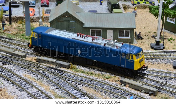 Crawley,West Sussex/ United Kingdom- February 14\
2019: A model of a class 85 electric locomotive that lasted for\
over 30 years of\
service.