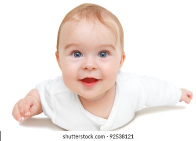 Crawling Baby On White Background Stock Photo 92538121 | Shutterstock