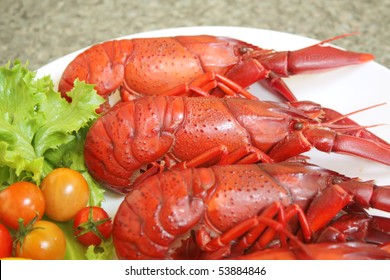 Crayfish Seafood Cooked Dish on White Plate