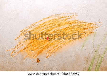 crayon scribbles on the wall