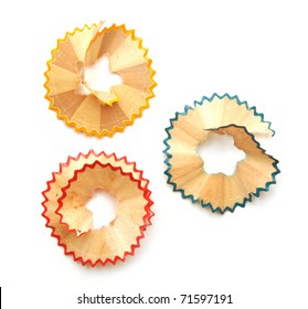 crayon shavings on white background - Powered by Shutterstock