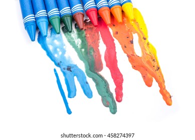 melting crayons