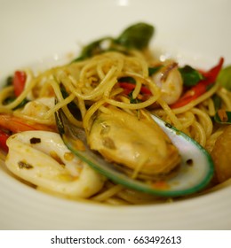 The Crazy Fried (Stir Fried Seafood With Spicy Noodles)