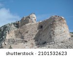 Crazy Horse monument statue in progress.
