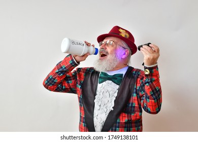 Crazy Old Man Drinking Bleach And Shining A UV Lamp Into His Ear Trying To Treat A COVID-19 Infection.
