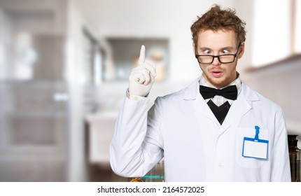 Crazy Professor Scientist Lecturer Mad Hairstyle Stock Photo 2164572025 ...