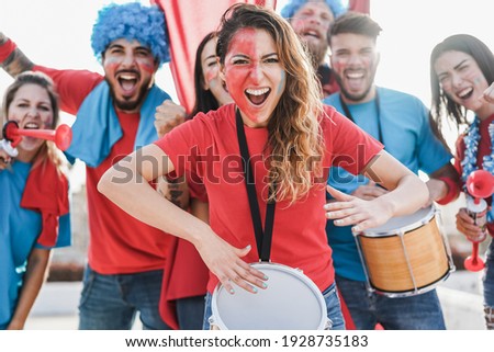 Similar – Image, Stock Photo spectator at stadium