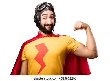 Crazy Super Hero Strong Pose