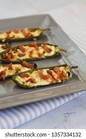 Cream Cheese And Bacon Filled Jalapeño Poppers. 