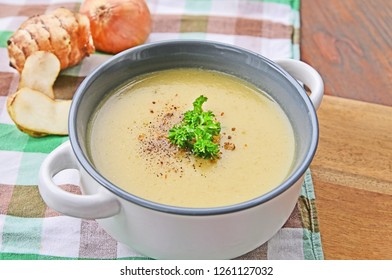 Cream Jerusalem Artichoke Soup Or Sunchoke Soup 