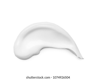 Cream smear on white background. Cosmetic product