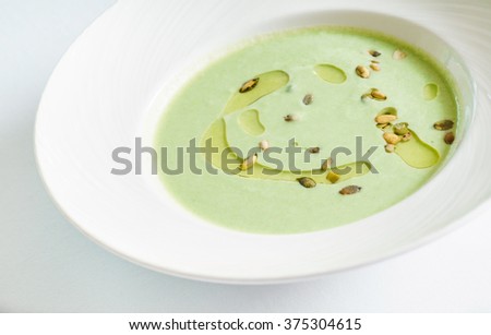 Similar – Image, Stock Photo Fresh Cream of Broccoli Soup