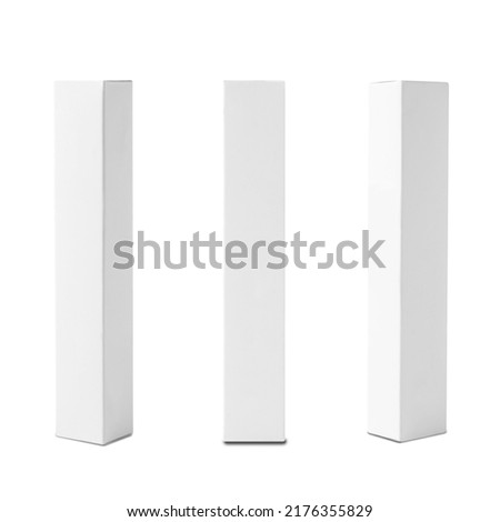 Cream tube box mockup isolated on white background with clipping path.