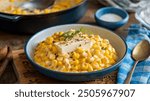 Creamed Corn: Sweet corn kernels cooked in a creamy sauce, often with butter, milk, and seasoning. A rich and satisfying side dish