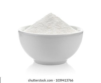 Creamer, Coffee Whitener, Non-dairy Creamer In A Bowl On White Background