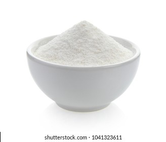 Creamer, Coffee Whitener, Non-dairy Creamer In A Bowl On White Background