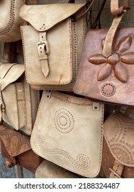 Creamy And Brown Handmade Leather Tote Bags