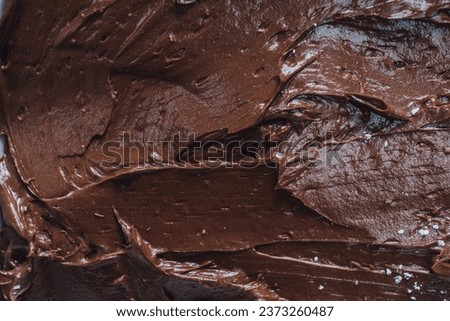 creamy chocolate fudge texture close up	