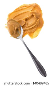 Creamy Peanut Butter With A Spoon