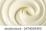 Creamy Swirl Background Sauce or Milk Texture