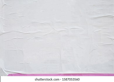 Creased Wrinkled Weathered Exposed White Textured Street Poster Paper