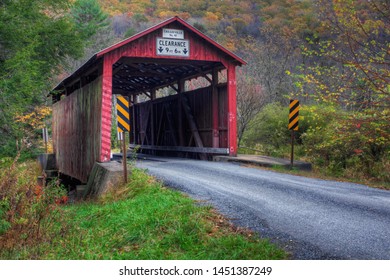 The Creasyville Covered Bridge In Pennsylvania