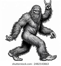 Create Image Realistic Looking Sasquatch Walking AI-generated image ...