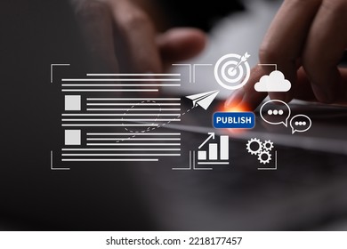 Create material for digital publications. Writing, posting, and uploading articles and other media to a website are all part of blog promotion. Organizing and publishing content on websites