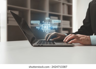 Creating a data set for AI generated to follow human-input instructions, using artificial intelligence technology to help reduce business processes. Artificial intelligence and AI technology concept.